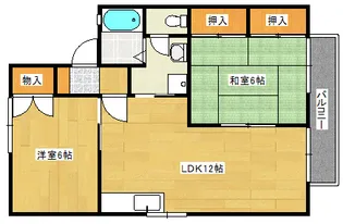 セジュール井口台B棟【2階】の間取り