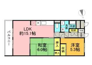 メゾンクミヂ【102号室】の間取り