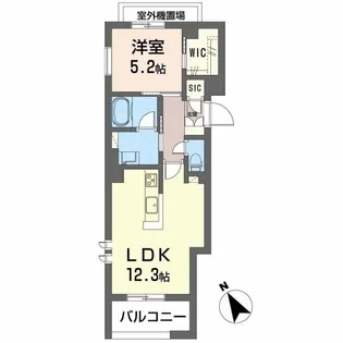 ペルル段原南【2階】の間取り