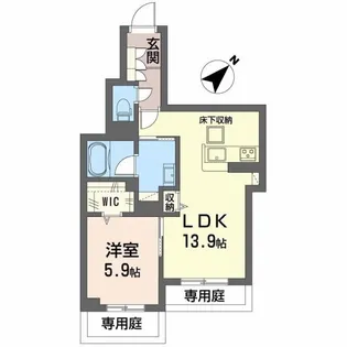 フィグ古江東町A【1階】の間取り