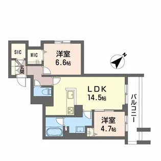 フィグ古江東町A【2階】の間取り