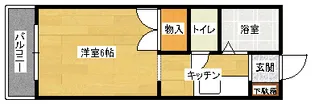 ヴァンセーヌ今村A棟【2階】の間取り