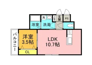 カーサバローレ江波二本松【1階】の間取り