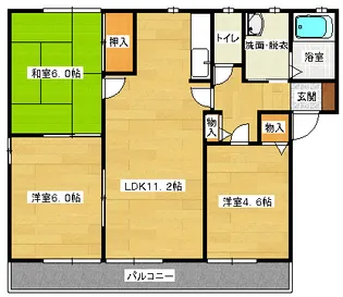 クレールB棟【1階】の間取り