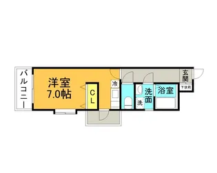 リバーフォレスト河原町【505号室】の間取り