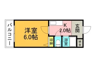 サンシャイン曙【6階】の間取り