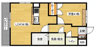 サンコート東原【1階】の間取り