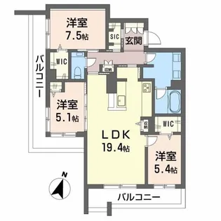 BalloonflowerSouth【203号室】の間取り