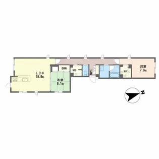 アヴェニールラディウ平和大通【1階】の間取り