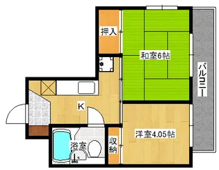 ハイネス江波【501号室】の間取り