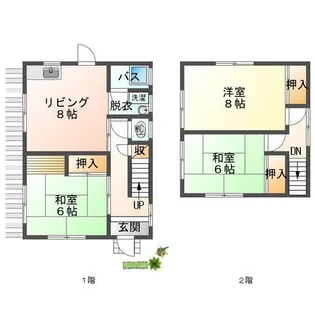 広島県広島市西区己斐大迫1丁目【一戸建】の間取り