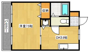 マンション渡辺【2階】の間取り