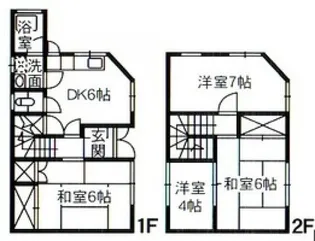 広島県広島市東区若草町【一戸建】の間取り