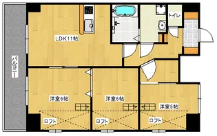 グランドポレストーネ大手町【12階】の間取り