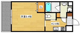 ドミトリー庚午弐番館【104号室】の間取り