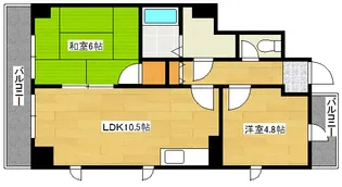 ハーモニー白島【4階】の間取り