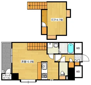 フルール観音【3階】の間取り