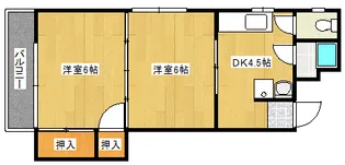ウェルヒル南観音【4階】の間取り