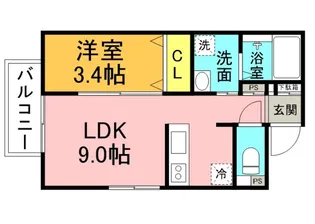 LUFELI羽衣【3階】の間取り