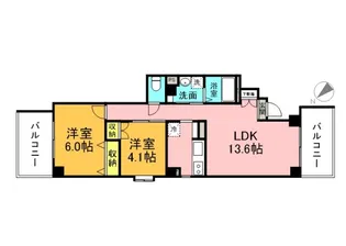 ツインヒルズウェスト【3階】の間取り