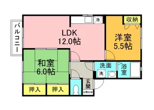 かなぐちあぱ~と【2階】の間取り