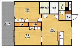 ラペルシャトー【1階】の間取り