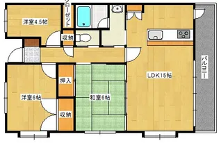 レジデンス大町西館【8階】の間取り