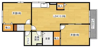 セジュール安東【2階】の間取り