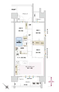 グラディス西広島駅前ザタワー【16階】の間取り