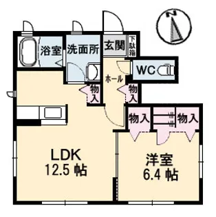 グランドソレイユB棟【1階】の間取り