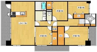 シティブリッジ西原【10階】の間取り