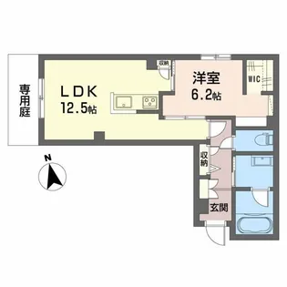 リバーサイドクレド【1階】の間取り