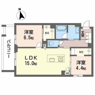 リバーサイドクレド【2階】の間取り
