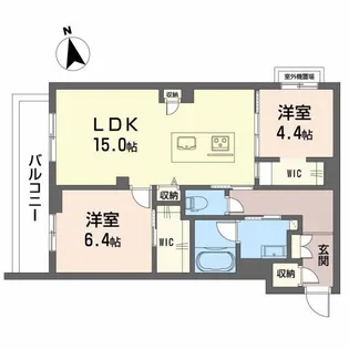 リバーサイドクレド【3階】の間取り