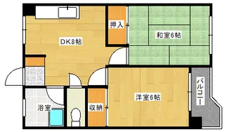 本浦コーポ福島【4階】の間取り