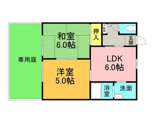 ブランミュール【1階】の間取り