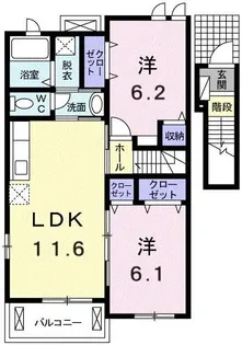エテルノアロッジオ弐番館の間取り