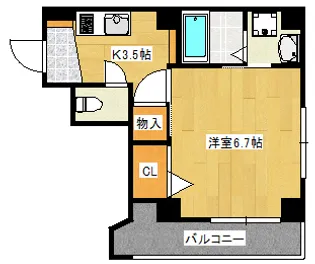 リフレスロイヤルシティ3【8階】の間取り