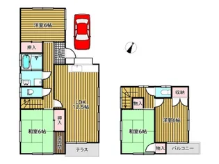 広島県広島市西区草津新町2丁目【一戸建】の間取り