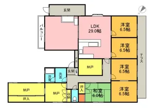 松尾牛田マンション【1階】の間取り
