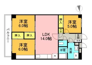 ビアビアンカマツヲ【10階】の間取り
