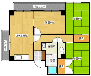 第一清水ビル【303号室】の間取り
