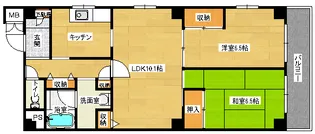 SSアイン鷹野橋【5階】の間取り