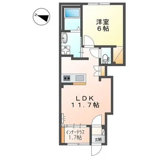 PRIOLCRECIA【1階】の間取り