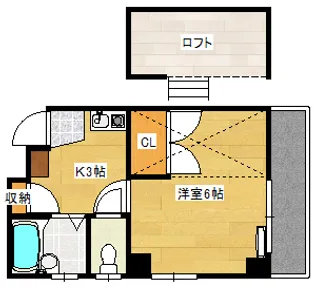 シティーハイツ古江東町【202号室】の間取り