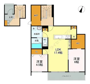 COMFORTFOREST.翠【201号室】の間取り