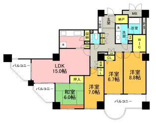 A.CITYタワーズイーストの間取り