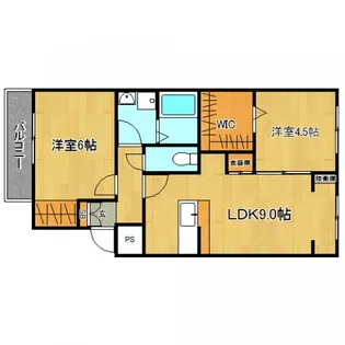パルティーレ戸坂【4階】の間取り