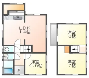 広島県広島市安芸区矢野西3丁目【一戸建】の間取り