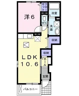 グレイススクエアA【1階】の間取り